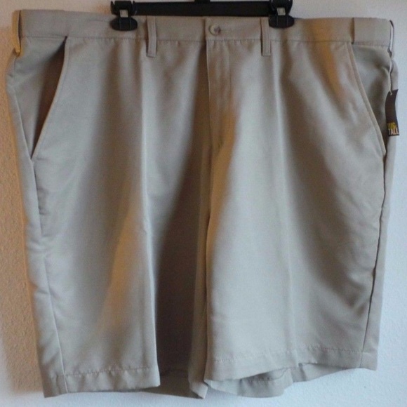 NWT Big Tall Flat Front Easy Care shorts microfiber Big Tall Size adjustable 52 - Picture 3 of 3
